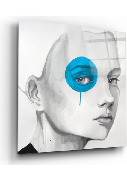 - Renkli Göz Portre Cam Tablo