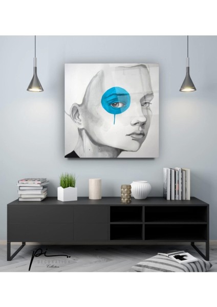 - Renkli Göz Portre Cam Tablo modelleri