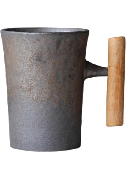 330ML Vintage Japon Tarzı Seramik Kahve Fincanı-Kahverengi (Yurt Dışından)