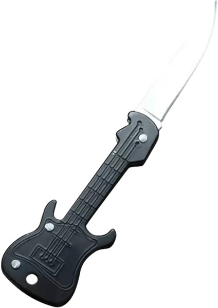 Sıcak Mini Gitar Anahtar Bıçağı Paslanmaz Çelik Katlanır Bıçak Ev Öz Savunma Cep Taşınabilir Araçlar Anahtarlık Yapılabilir (Yurt Dışından)