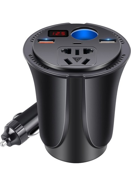Araba Invertör DC12V-AC220V Hızlı Şarj Qc3.0 20W Pd Araba Güç Adaptörü Dönüştürücü Invertör Ab Fişi (Yurt Dışından)