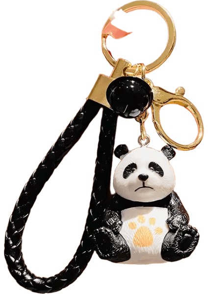 Yaratıcı Sevimli Panda Bebek Anahtarlık Karikatür Anahtarlık Çanta Kolye Araba Anahtarlık Yüzük Tutucu Mutlu Çift Hediye (Yurt Dışından)