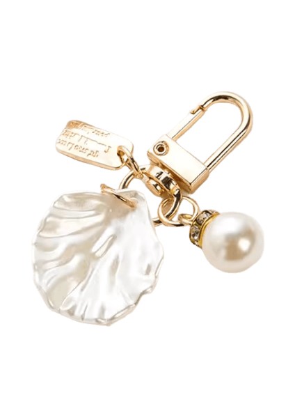 Inci Kabuk Kalp Mektubu Anahtarlık Kadınlar Için Kızlar Araba Çantası Anahtar Zincirleri Sevimli Altın Renk Anahtar Yüzükler Takı Anahtar Aksesuarları (Yurt Dışından)