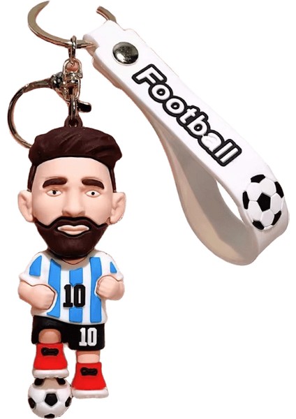 Messi Figürü Anahtarlık Futbol Taraftarları Çanta Sarkıt Anahtarlık Masa Süsü Anahtar Aksesuarları Çocuk Oyuncak Erkek Doğum Günü Hediyesi Arkadaşlar Için Renk:mavi (Yurt Dışından)