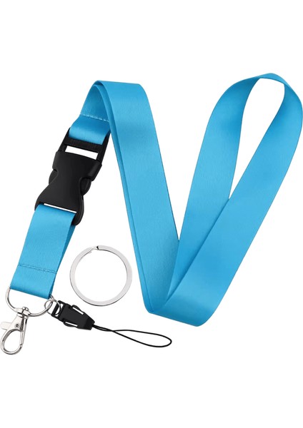 Moda Cep Telefonu Ipi Saf Renk Boyun Askısı Anahtarlar Için Keychian Credencial Ipi Kimlik Kartı Tutucu Geçiş Anahtarlık Aksesuarları Renk:mavi (Yurt Dışından)