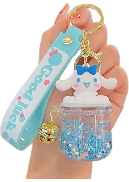 Yaratıcı Renk Sanrio Quicksand Şişe Anahtarlık Zarif Kuromi Kt Kedi Tarçın Rulo Bebek Anahtarlık Çift Okul Çantası Kolye Renk: Kırmızı / Boyut: 6 cm (Yurt Dışından)