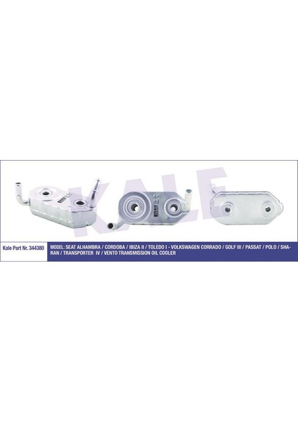 KALE-344380 - Yağ Soğutucu Audı A3 Seat Alhambra Cordoba Ibıza Iı Toledo I - Volkswagen Corrado Golf Iıı Passat Polo Sharan Transporter Iv Vento 1.6 1.8 1.9tdı 96=> (At) (Şanzıman)