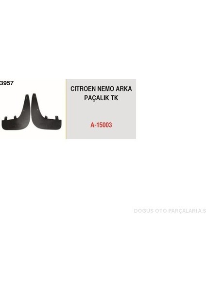 A-15003 - Paçalık Arka Takım Cıtroen Nemo