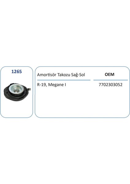 1265 - Amortısor Takozu On R19 Megane I Scenıc I