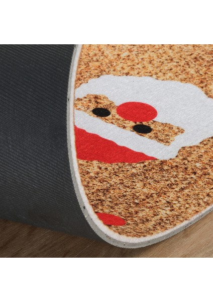 Sare By Kaşmir Home Noel Baba Dekoratif Paspas 45 x 75 cm Salon Mutfak Halısı Yolluk Kilim modelleri