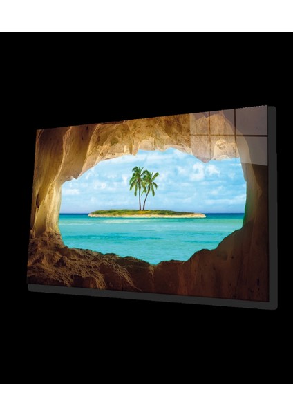 Deniz Manzara Cam Tablo 4 mm Dayanıklı Temperli Cam