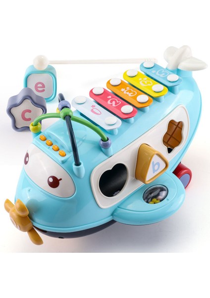 Erken Eğitim Çok Fonksiyonlu Perküsyon Uçak Müzik Işıkları Bebek Perküsyon Müzik Aleti Oktav Piyano Çocuk Oyuncakları (Yurt Dışından)