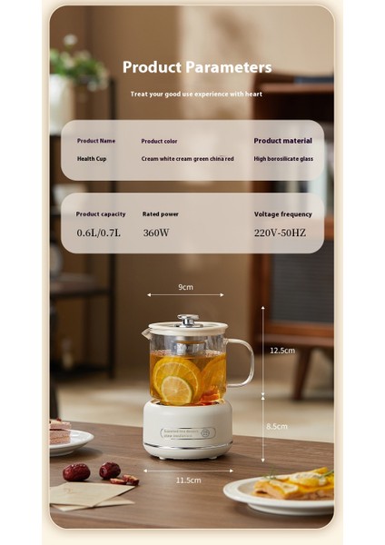 600ML Termostatik Su Isıtıcısı Güveç ve Pişirme Su Isıtıcısı (Yurt Dışından)