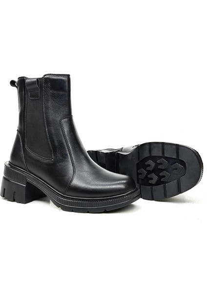 Kadın Hakiki Deri Topuklu Lastikli Bot fiyatları