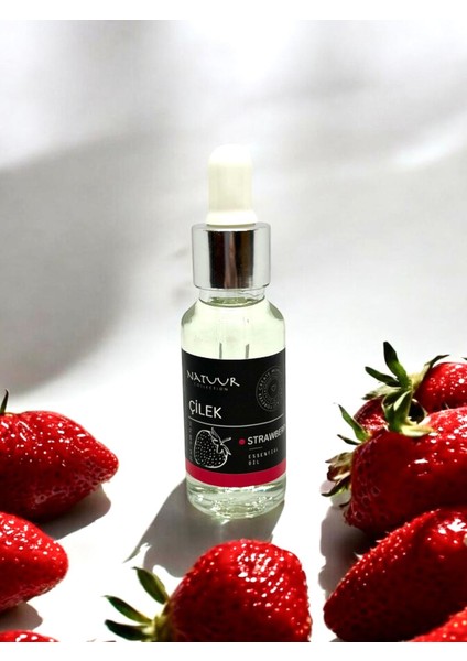 Çilek Esans Buhurdanlık Difüzör Parfüm Esansı Doğal Uçucu Yağ 20 ml