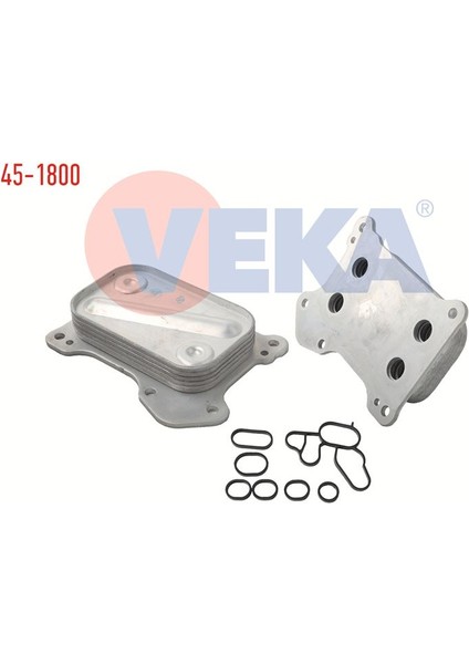 VEKA-45-1800 - Yağ Soğutucusu Tek 500 L Albea Lınea Doblo Iı Doblo Fıorıno Punto Grande Punto / Corsa Corsa C D 1.3 Mtj Ince