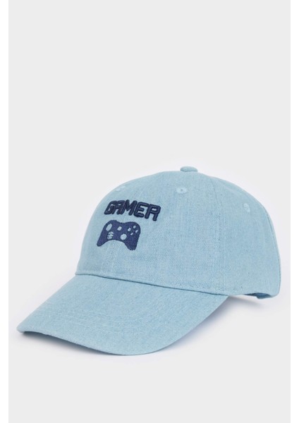 Erkek Çocuk Nakışlı Jean Cap Şapka D5316A825SM