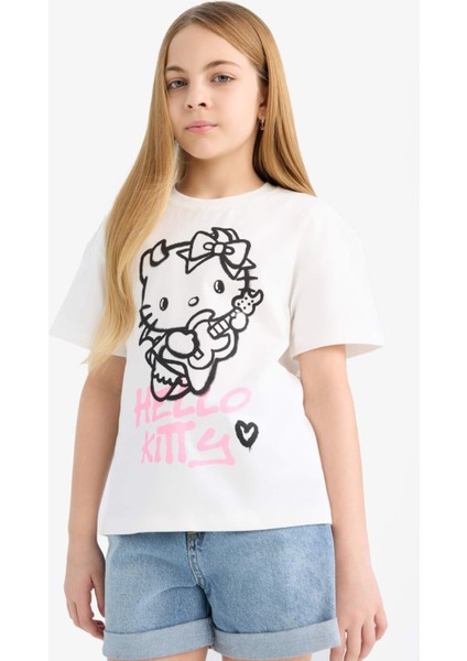 Kız Çocuk Hello Kitty Relax Fit Kısa Kollu Tişört E1883A825SM modelleri