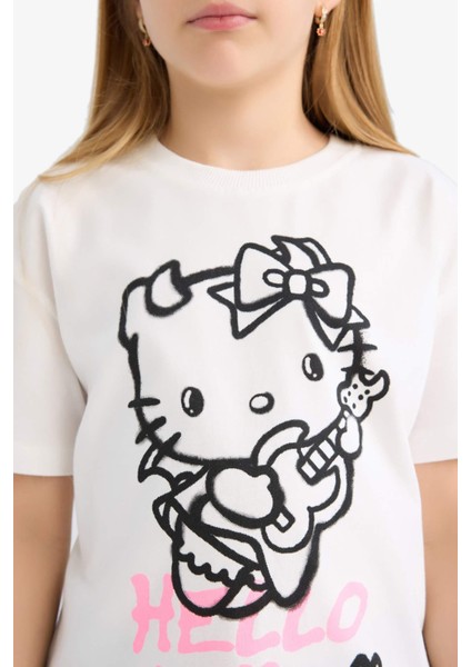 Kız Çocuk Hello Kitty Relax Fit Kısa Kollu Tişört E1883A825SM indirimleri