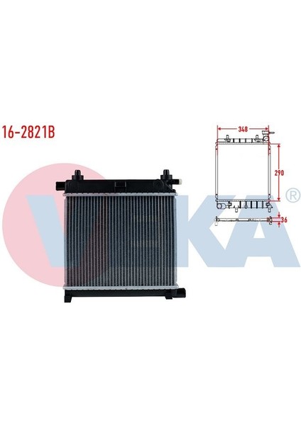 VEKA-16-2821B - Su Radyatörü Brazing Mercedes 2.0 M-T Ac 84-95