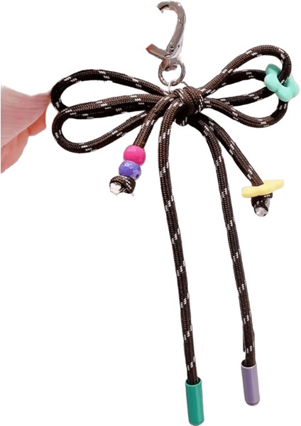 Kore Örgü Halat Anahtarlık Y2K Moda Çanta Kolye Sevimli Kawaii Ilmek Ipi Anahtarlık Anahtar Çanta Telefon Charms Için Dıytakı Renk:a-Koyu Kahverengi (Yurt Dışından)
