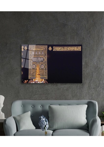 Kabe Kapısı Kutsal Topraklar Dini İslami Cam Tablo fiyatları