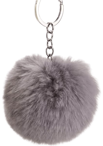 Kabarık Kürk Pom Pom Anahtarlık Yumuşak Faux Tavşan Kürk Topu Araba Anahtarlık Ponpon Anahtar Zincirleri Anahtarlık Kadın Çanta Kolye Takı Hediyeler (Yurt Dışından)