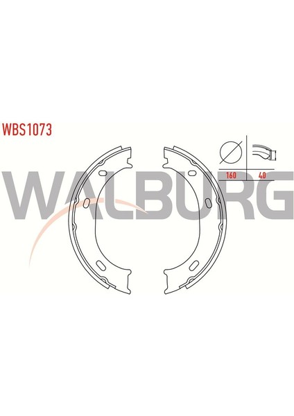 WALBURG-WBS1073 - El Fren Balatası LT35 96>06 / Sprınter 96>06 160×40