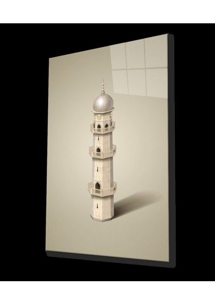 İslami Minare Cam Tablo