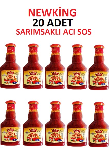 Sarımsaklı Acı Sos 333 gr Hot Sauce (Sipariş Verin, Sofralarınıza Lezzet Gelsin) 20 Adet