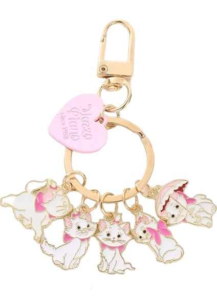 Emaye Marie Kedi Anahtarlık Sevimli Anime The Aristocats Figür Anahtarlık Kawaii Çocuk Okul Çantası S Kolye Oyuncak Arkadaşlar Için Hediyerenk:3 (Yurt Dışından)