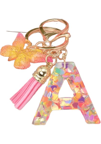 Moda Dıy Az Harfler Anahtarlık Metal Tutucu Sarkık Anahtarlık Kadın Araba Anahtarlık Basit Harf Adı Anahtar Parti Hediye Takırenk: L / Boyut: 55MM (Yurt Dışından)