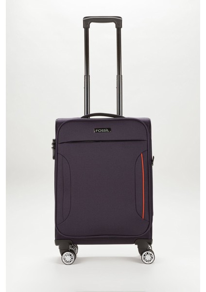 Unisex Turuncu Körüklü Kumaş Kabin Boy Valiz