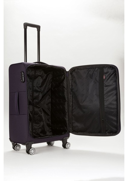 Unisex Turuncu Körüklü Kumaş Kabin Boy Valiz fiyatları