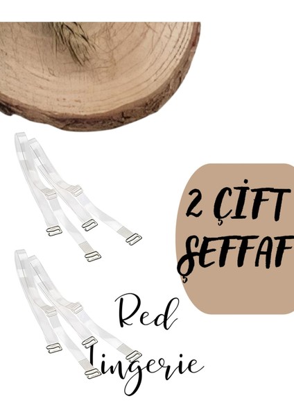 Metal Uçlu Şeffaf Sütyen Askısı 2'li Paket (Çift)