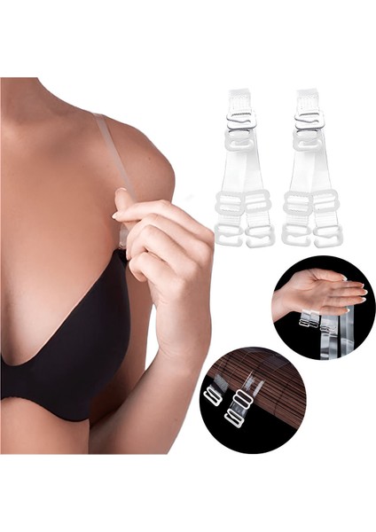 Metal Uçlu Şeffaf Sütyen Askısı 2'li Paket (Çift) fiyatları