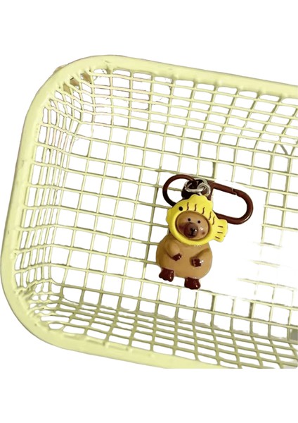 1/10 Adet Komik Karikatür Capya Anahtarlıklar Kadın Erkek Charms Reçine Parlak Flatback Hayvan Kolye Anahtarlık Takı Yapımı Bulgular Renk: Stil 04 (Yurt Dışından)