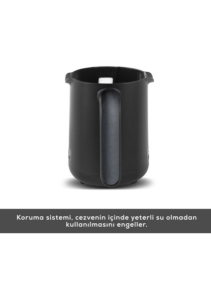 Hatır Közde Türk Kahvesi ve Türk Kahve Makinesi Shiny Black 5 Fincan Kapasiteli Bol Köpüklü