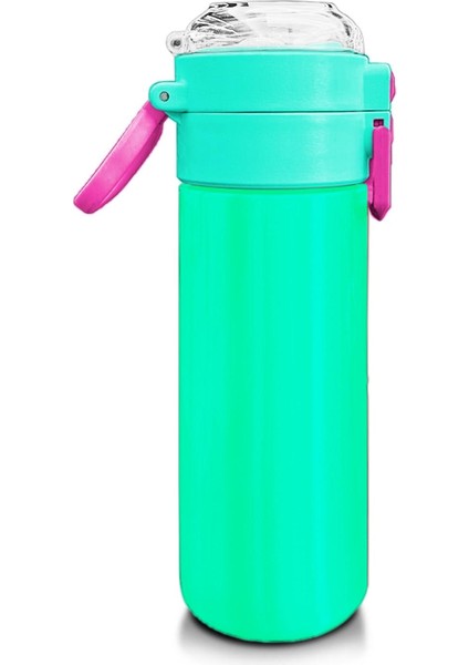 Kids Pembe Su Yeşili Pipetli ve Direkt Içim Çelik Termos 500 ml 31825 fiyatları