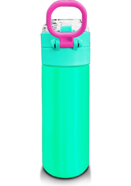 Kids Pembe Su Yeşili Pipetli ve Direkt Içim Çelik Termos 500 ml 31825 modelleri