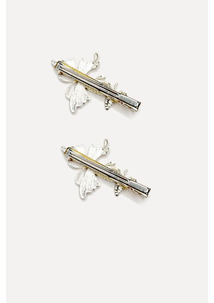 Sedefli ve Taşlı Kelebek Pens Toka 2'li Paket modelleri