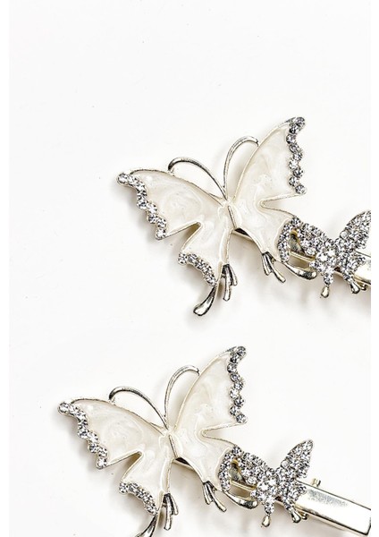 Sedefli ve Taşlı Kelebek Pens Toka 2'li Paket fırsatları