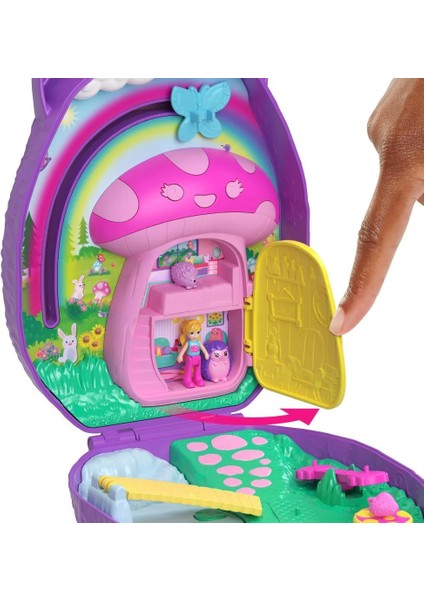 Poly Pocket Çanta Olabilen Micro Oyun Setleri Hedgehog Mom And Baby JBJ91