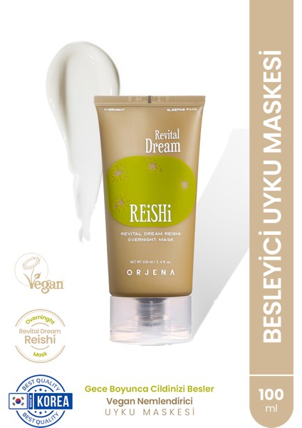 Revital Dream Reishi Overnıght Mask-Vegan Canlandırıcı ve Nemlendirici Uyku Maskesi-100ml