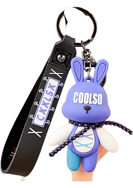 Sevimli Tavşan Anahtarlık, Kolye Ucu, Yaratıcı Çift Çanta Kolye Ucu, Hediye Anahtarlık. (Yurt Dışından)