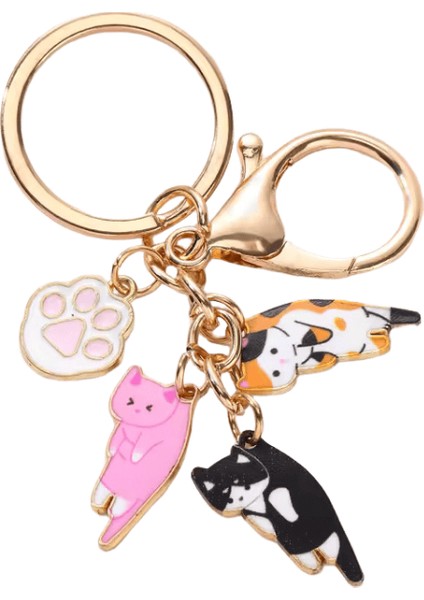 Kawaii Kedi Anahtarlık Pet Paw Anahtarlık Hayvan Ayak Izi Anahtar Zincirleri Hatıra Hediyeler Kadınlar Erkekler Için Cay Tuşları Dıy El Yapımı Takı (Yurt Dışından)