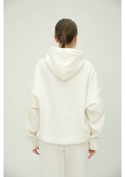 Unisex Oversize Kapüşonlu Sweatshirt ve Eşofman Altı Takımı %80 Pamuk 3 Iplik Kumaş Rahat ve Şık Tasarım