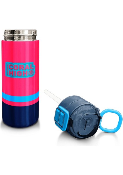Kids Neon Mercan Lacivert Pipetli ve Direkt Içim Çelik Termos 500 ml 31823 fırsatları