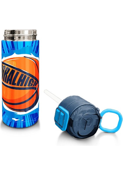 Kids Lacivert Mavi Basketbol Desenli Pipetli ve Direkt Içim Çelik Termos 500 ml 31833 fırsatları