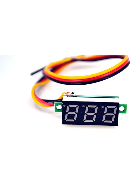 Dijital Dc Voltmetre 0-100V Mavi Rakam Çerçevesiz Küçük Dikdörtgen Voltmetre